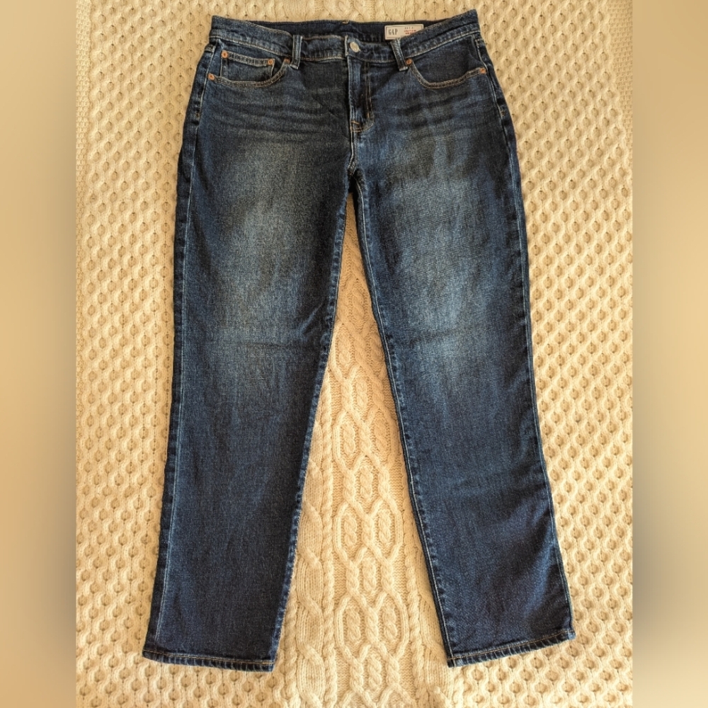 🍂GAP JEANS🍂 GIRLFRIEND MID-RISE ANKLE, Sz. 8/29 Long 27", EUC!